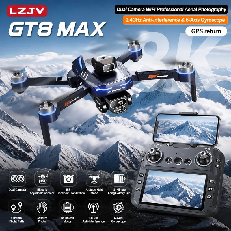 Drone Camera Professional - Drone pliable GT8 Max 8K HD
